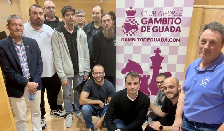 Socios del Gambito de Guada participantes en el II Open Gambito de Guada